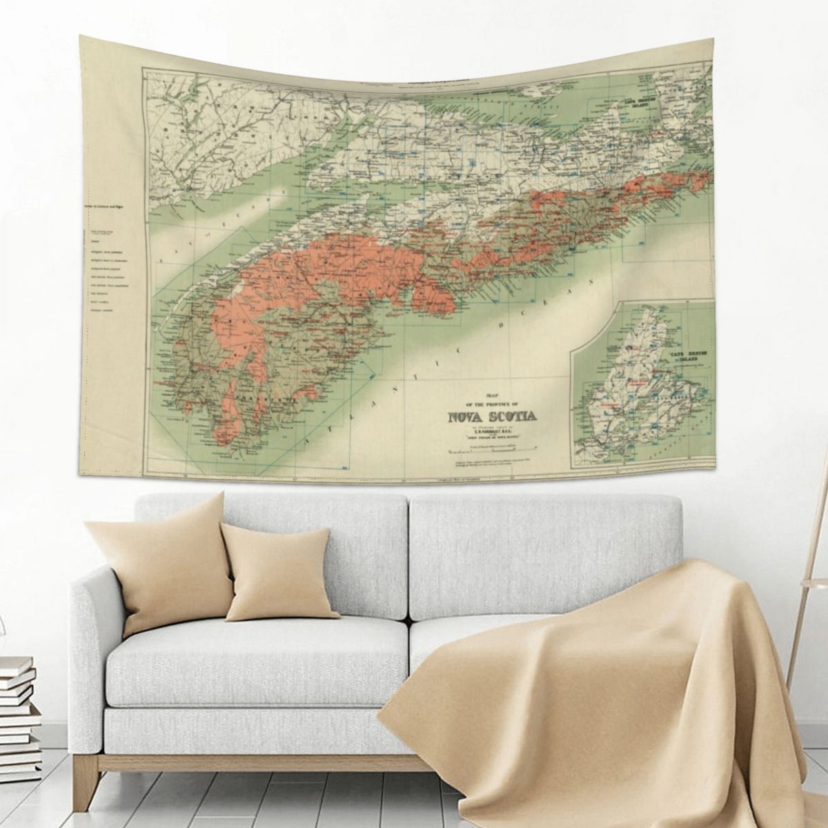 Nova Decor & Lighting Julestjerne - Vintage Geological Map of Nova Scotia