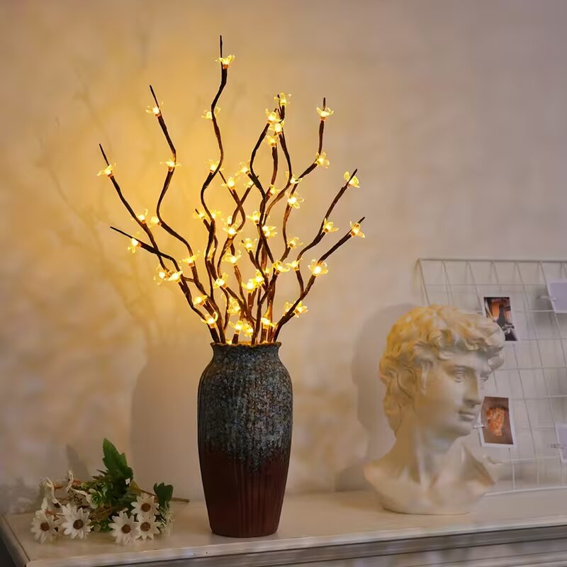 Home Lighting And Decor - 1/2PC 20LED Cherry Blossom Tree Branch