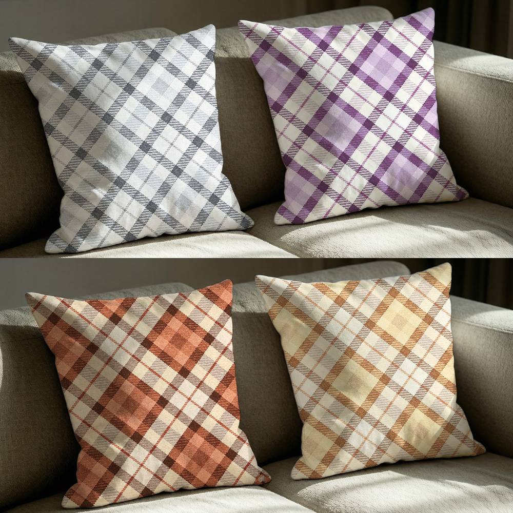 Nova Decor & Lighting Julestjerne - Luxury Nova Check HD-Printed Square Sofa