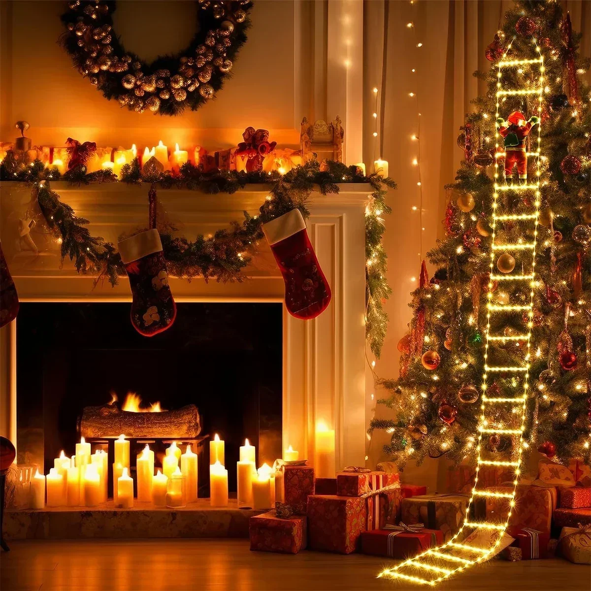 LED Ladder Light for Santa Cla - Home Decor Lighting Tree recension och pris