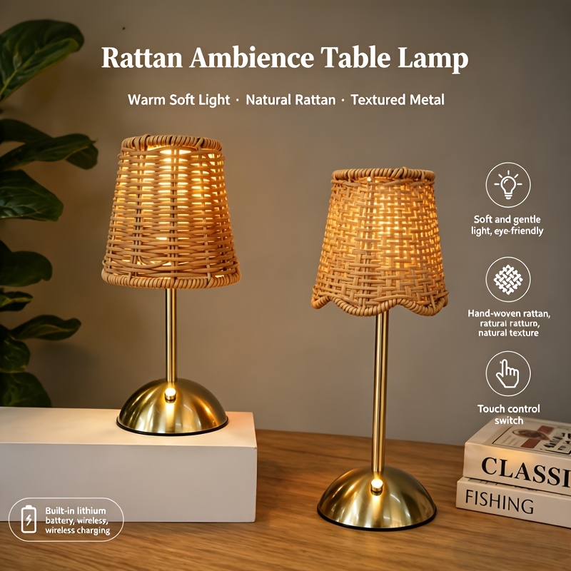 Bohemian Woven Rattan Art Tabl - Home Lighting And Decor recension och pris