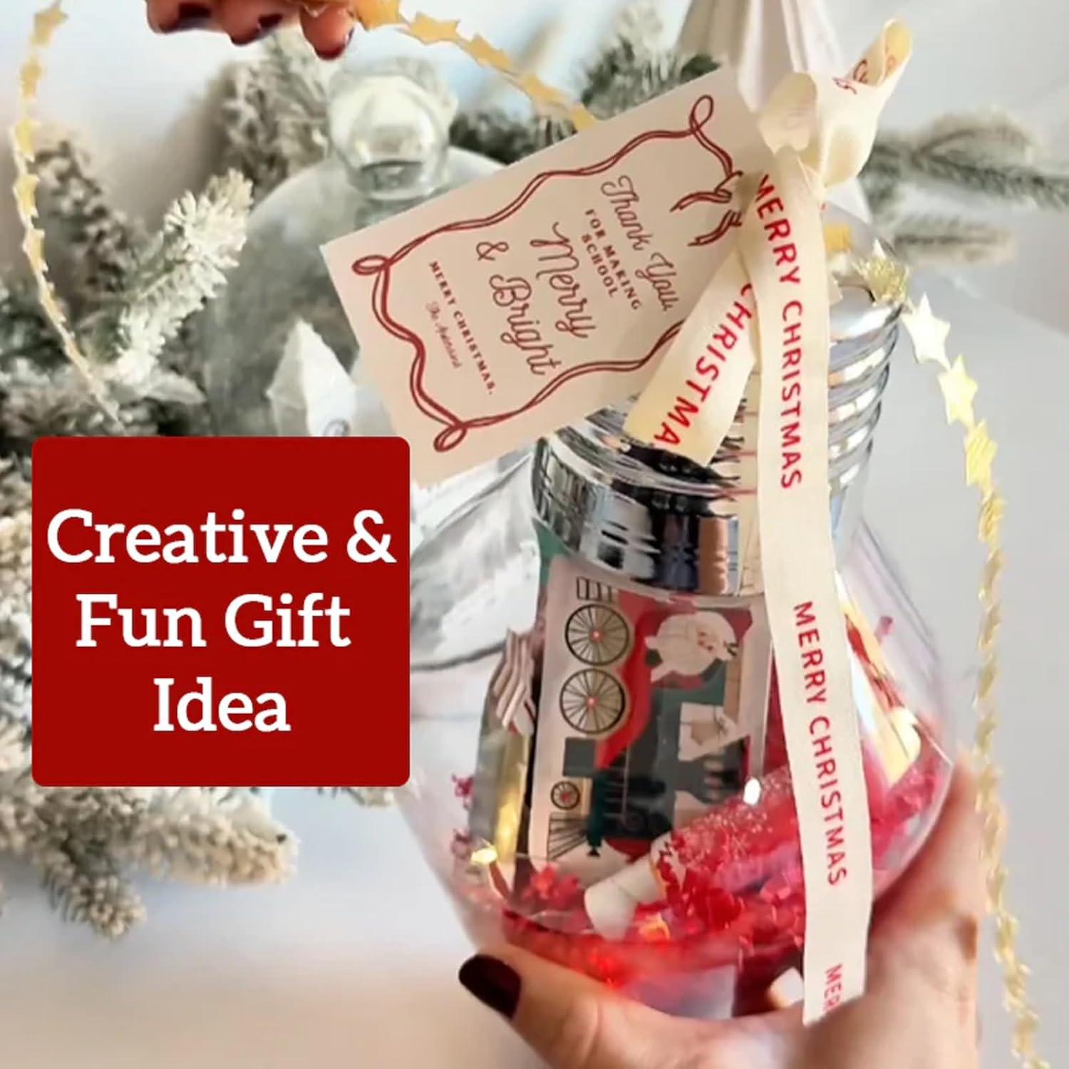 Christmas Bulb Gift Jar Christ - Home Decor Lighting Tree recension och pris