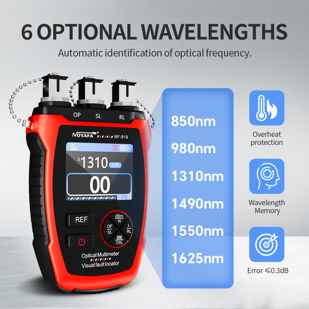 NOYAFA Fiber Optic Tester NF-9 - Lighting Visual recension och pris