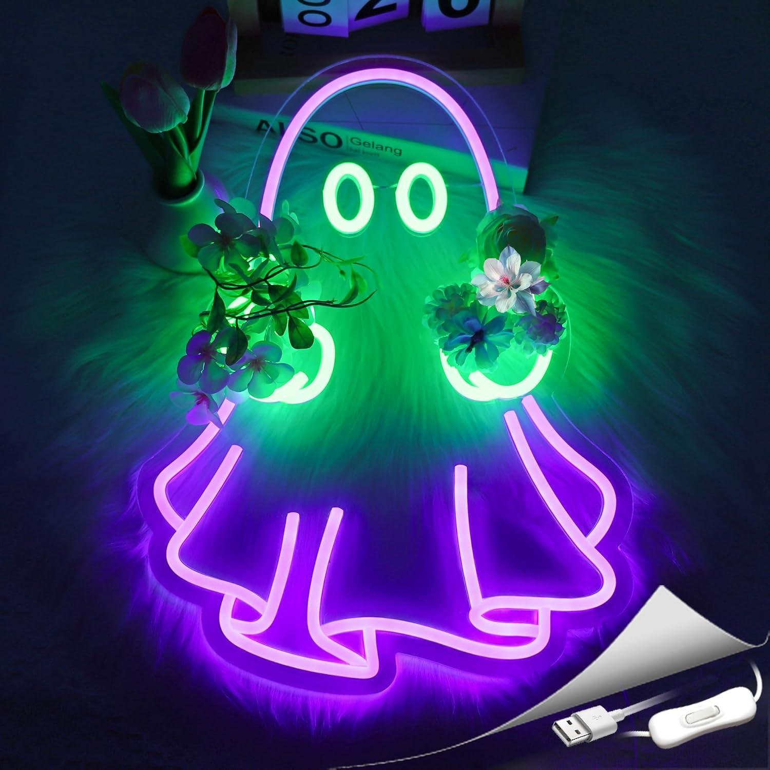 Ghost Neon Sign USB Powered LE - Home Lighting And Decor recension och pris
