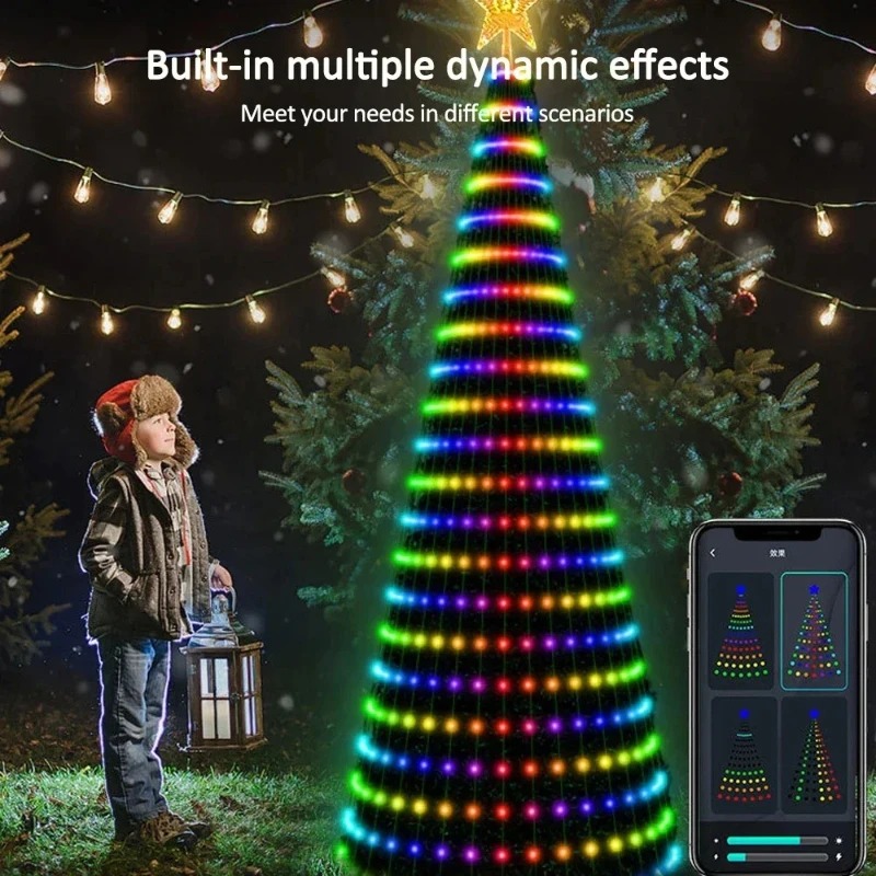 Christmas Star Tree Lights RGB - Home Decor Lighting Tree recension och pris