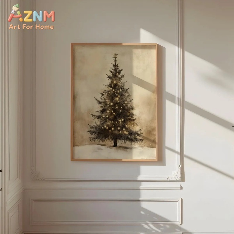 Aged Vintage Christmas Tree St - Home Decor Lighting Tree recension och pris