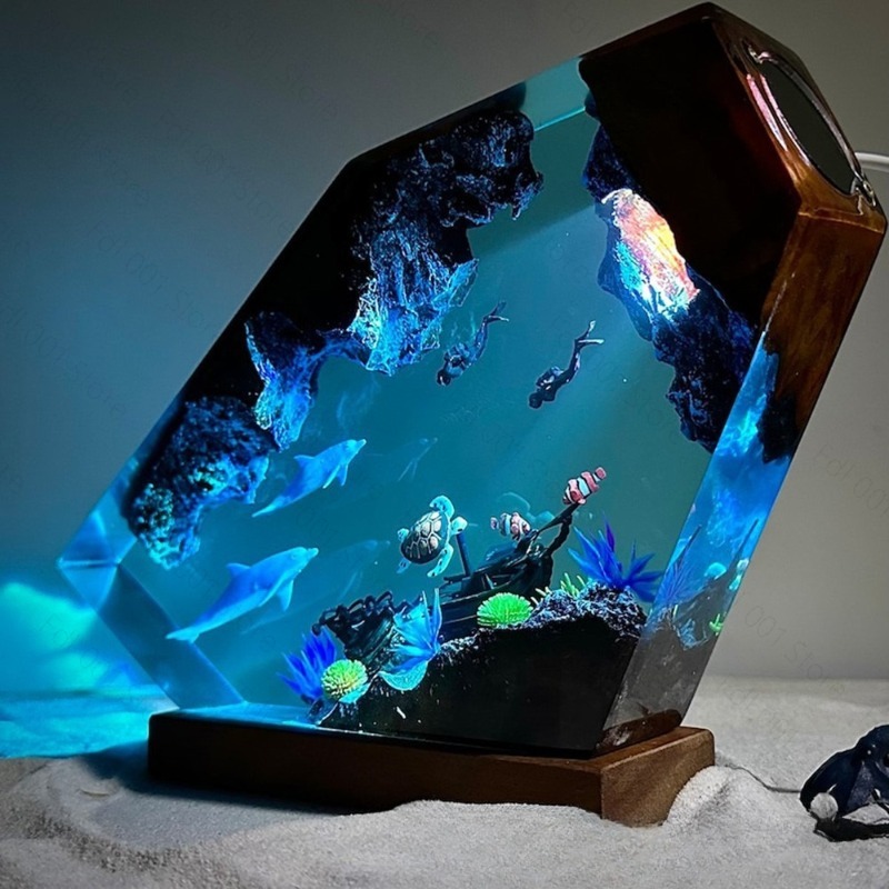 Dolphin and Turtle Resin Night - Unique Lighting Decor recension och pris