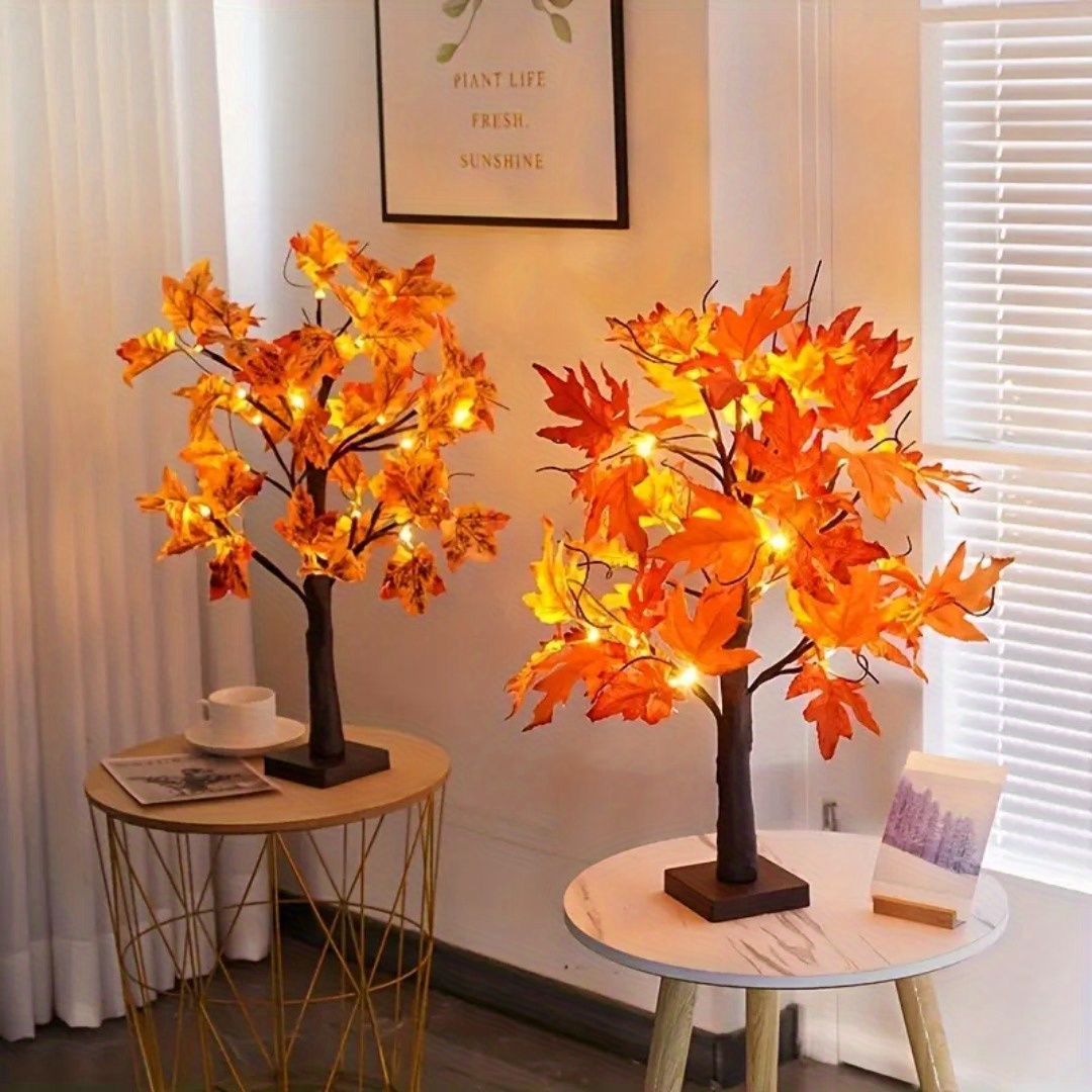 24-inch Fall Lighted Maple Tre - Home Decor Lighting Tree recension och pris